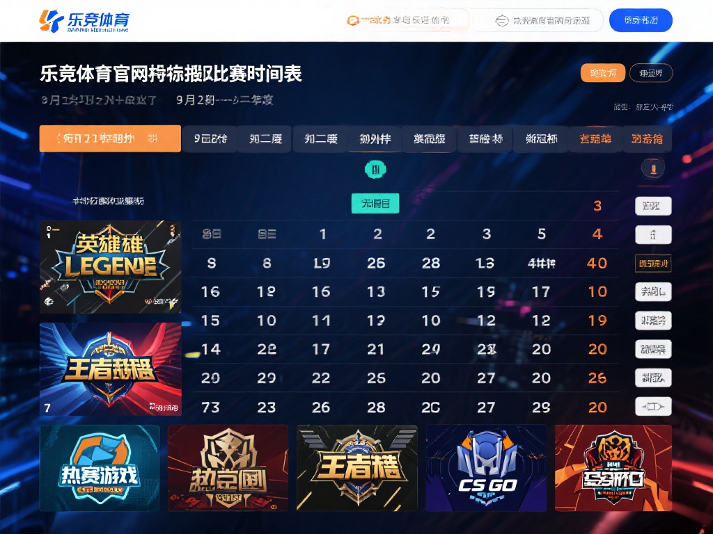 乐竞体育电竞比赛时间表公布，精彩对决不容错过，快来关注最新赛程！ (乐竞体育电竞比赛时间表公布，精彩对决赛程抢先看！）
